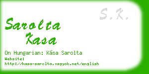 sarolta kasa business card